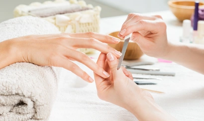 Manicure treatment nail salon
